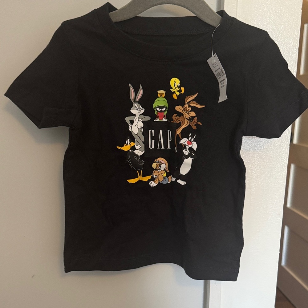NWT - GAP Kids Black Looney Tunes Graphic Tee